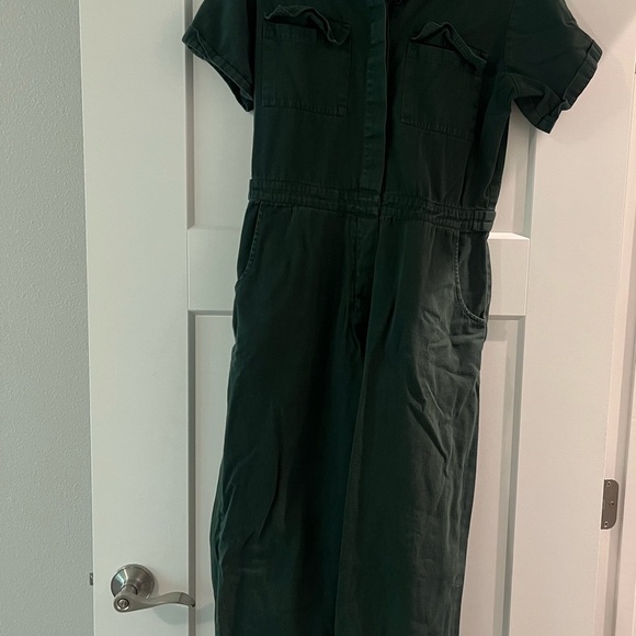 Rue Stiic Ukiyo Worksuit/Jumper/Jumpsuit Sort Sleeve in Emerald Green- Large - Picture 5 of 13